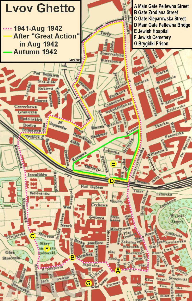 Lviv getto plattegrond