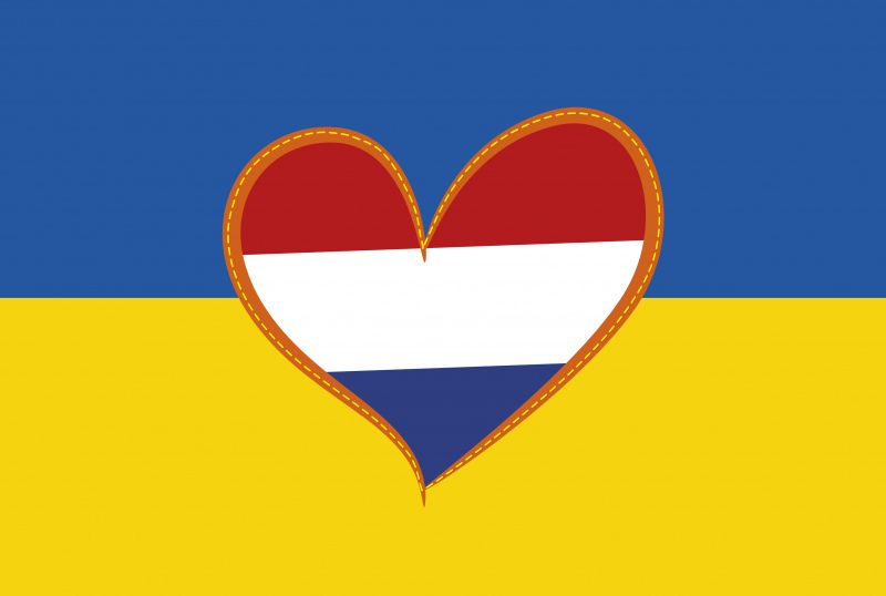 Oekraïense vlag met hart